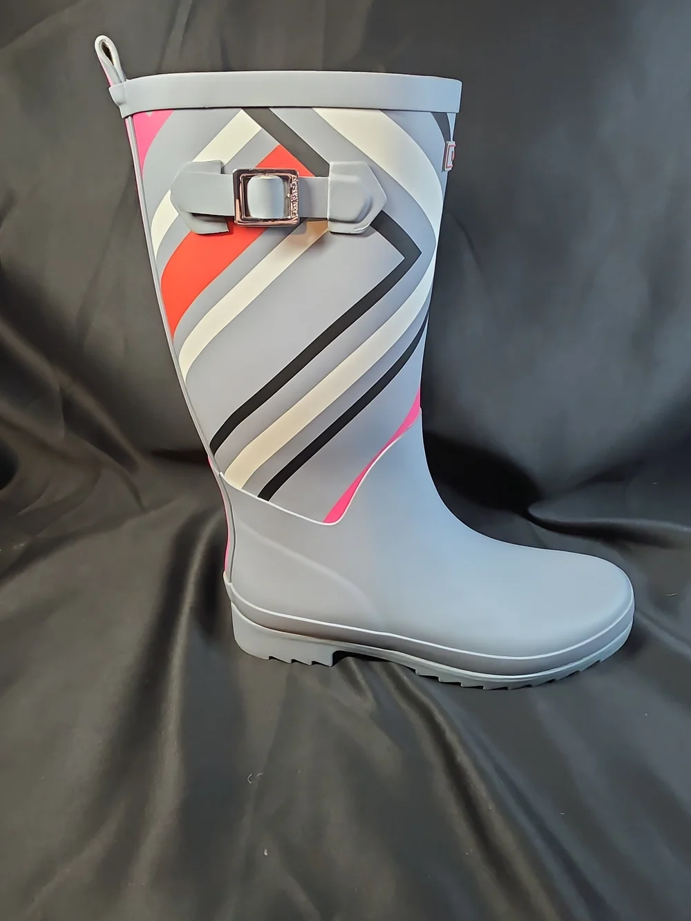 Vera Bradley Gray & Pink Patterned Women's Rain Boots